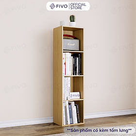 Kệ Sách Tổ Ong Vân Gỗ FIVO FB01, Có Tấm Lưng Dày Dặn, Đa Năng Dùng Để Làm Giá Sách, Kệ Giày, Kệ Tivi, Tủ Đầu Giường - Hàng Chính Hãng