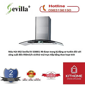 Máy Hút Mùi Sevilla SV-3388S1 90 - Hàng chính hãng