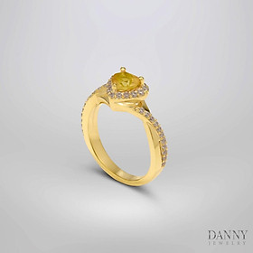 Nhẫn Nữ Danny Jewelry Bạc 925 Đá Màu Hình Trái Tim N0032Le/Am/Ro