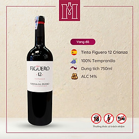 Rượu vang đỏ Tây Ban Nha Tinto Figuero 12 Crianza 750ml 14% nhập khẩu - Hàng chính hãng
