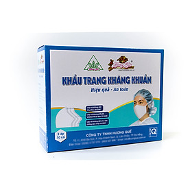 Khẩu Trang kháng khuẩn Hương Quế 3 lớp làm từ vải không dệt Nhật Bản giúp kháng khuẩn có thể giặt và tái sử dụng 3-5 lần và không thấm nước.