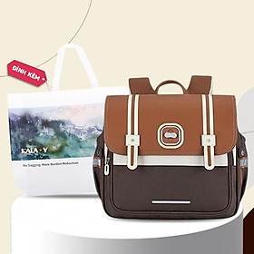 Ba Lô Chống Gù - Kala Y CX2229 - Màu Nâu Caramel - Tặng Kèm Túi Vải