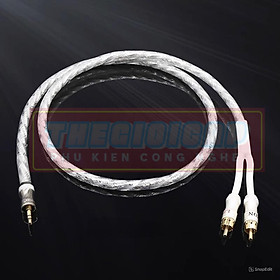 Mua ROGTZ Cáp HiFi Liton 3.5mm Ra 2RCA Mạ Bạc Cho Ampli  Điện Thoại  PC Dài 1.5M - Hàng Nhập Khẩu