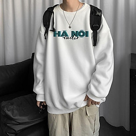 Áo sweater LOGO under Hà Nội Form Rộng Áo hoodie UNISEX Nam Nữ- In Hình Local Brand AN02 Tomx4shop
