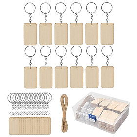 Blank Keychain Set Unfinished  Blank Tags 10m Rope  Keychain