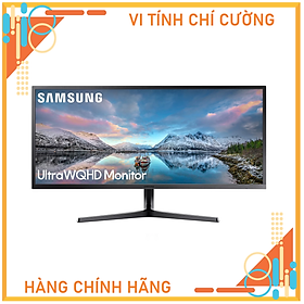 Màn hình Samsung LS34J550WQEXXV 34 inch/ 2K/ VA/ 75Hz/ 4ms/ 300 nits/ HDMI+DP/ FreeSync - Hàng Chính Hãng