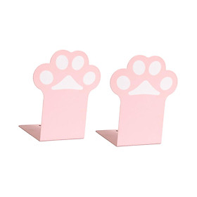 Cat Claw Bookends Nonskid Metal Cute Book Stopper for Shelves Kids Room