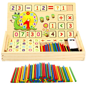 Le to count the number of children's toys, early education, teaching aids, learning box, counting stick, wooden toys, arithmetic rods, primary school counters, counting rods