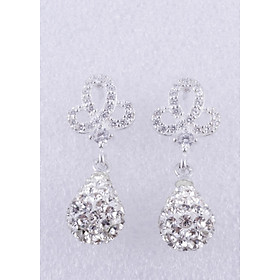 Bông tai bạc nữ S925 Italia Bạc Xinh Huệ Ngân- Bông Hoa ED011