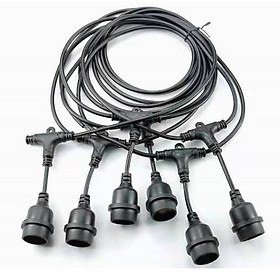 Mua Dây đui đèn kín nước trang trí ngoài trời 3 mét 6 đui E27