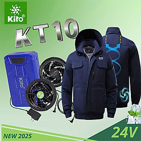 Bộ áo điều hòa KITO NEWPRO KT10 thế hệ mới nhất 2026 quạt 24V siêu bên ,chống chai ,chống phồng