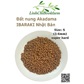 Đất nung Ibaraki Akadama Nhật Bản size S (3-6mm), giá thể sen đá, xương rồng, bonsai, túi 1kg