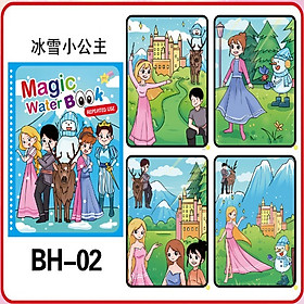 Sách tô màu nước cho Bé, Đồ chơi tranh tô màu nước đa dạng chủ đề, sử dụng lại được nhiều lần