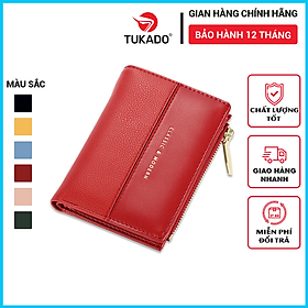 Ví Nữ Ngắn Mini Cầm Tay Chính Hãng TAILIAN Gấp 2 Nhỏ Gọn Phong Cách Hàn Quốc Da Cao Cấp Giá Rẻ TL09