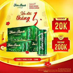 Combo 2 Thùng Bia Trúc Bạch - Thùng 24 lon 330ml - Phiên bản Tết 2026