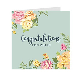 Thiệp chúc mừng, Congratulations card - Thiệp Grey 9x9cm - 09CG10