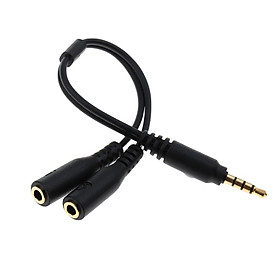 3.5mm Headphone Microphone Cable Converter Adapter 1 Male To 2 Female