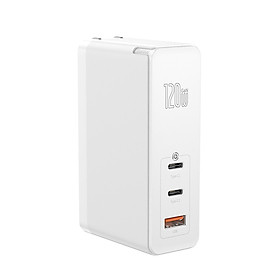 Adapter củ cóc sạc nhanh 120W đa năng 1 cổng sạc USB và 2 PD 3.0 Type-C hiệu Baseus MiniGaN Gen 2 Pro công nghệ tản nhiệt BCT- Hàng nhập khẩu