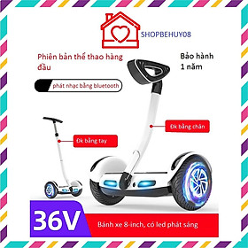 Xe cân bằng điện 2 bánh Smart Balance 10 inch, kèm sạc nhanh, 2 tay điều khiển và chân kẹp - Phát nhạc Bluetooth App