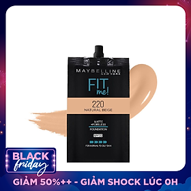 Kem Nền Mịn Nhẹ Kiềm Dầu Fit Me Maybelline New York Matte Poreless Foundation Gói nắp vặn 5ml
