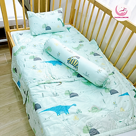 Combo Bộ chăn gối nệm cho bé Katina House, vải cotton satin hàn quốc đẹp, mềm mát, thấm hút tốt
