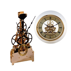 Clock Movement Mechanism Replacement Part Clock Accessories DIY Copper Movement Perspective Craft Mechanical Clock Core for Desk Clock