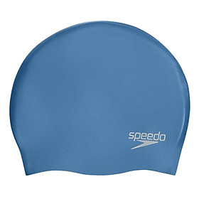 Nón Bơi Nữ Speedo Plain Moulded Silicone Cap Mallard Blue 270519 (Size One Size)