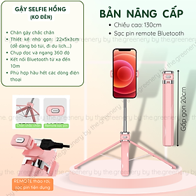 Mua Gậy chụp ảnh Selfie kiêm Tripod Cao 1.3m đa năng có remote Bluetooth(sạc điện) Tích hợp chân đế hợp kim kẽm chắc chắn