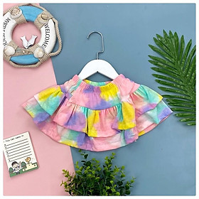 Chân váy cotton bé gái. Sz 1-10 từ 10-30kg, kiểu dáng 2 tầng, có quần bên trong