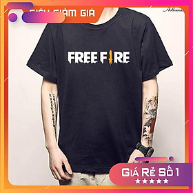 Áo thun màu đen in logo Game Free Fire - áo Garena giá rẻ