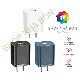 Củ sạc baseus super si 20w mini type c - pd/qc 3.0 - hàng chính hãng