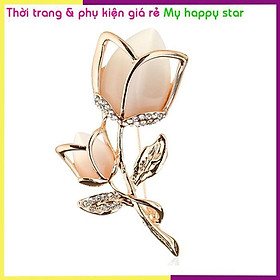 Cài áo thời trang bông hồng đính đá GC49