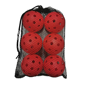 6x Pickleball Balls Durable Hollow Ball for Outdoor Practice Tournament Play