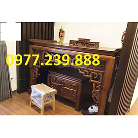 Mua bàn thờ chung cư gỗ gụ lào 153cm