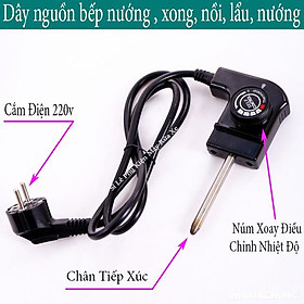 Mua Dây nguồn bếp nướng điện 220v phù hợp với các loại bếp  xong  nồi  lẩu  nướng có điều chỉnh nhiệt độ