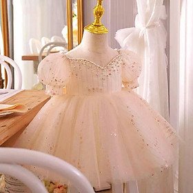 váy công chúa hồng da cho bé gái từ 8-40 kí