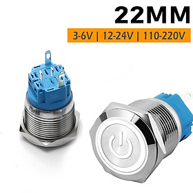 Mua Công tắc nguồn Inox nhấn giữ tự khóa 22mm  Self-Lock (3-24V  110-220V) Chịu nhiệt  Chống thấm nước