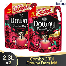 Combo 2 Túi Nước Xả Vải Downy Đam Mê (2.3L/Túi) - Công nghệ nước hoa mới - Lưu hương bền lâu