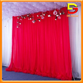 Mua Rèm Trang Trí Sinh Nhật Đám Cưới Rèm Vải Voan Cao 2m-5m Decor Chụp Ảnh Phông Nền Đã May Đường Luồn DC-137