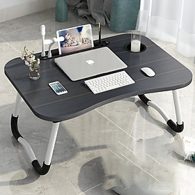Mua Bàn làm việc gấp gọn có ổ cắm USB có chỗ để cốc nước  ống cắm bút viết - Bàn học cho bé  Bàn học học sinh sinh viên ngồi giường đẹp