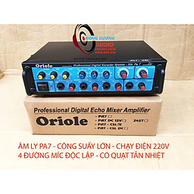 Mua ÂM LY PA7 CÔNG SUẤT LỚN 600W - 4 CÔNG MÍC - CÓ QUẠT TẢN NHIỆT - HÀNG CHẤT LƯỢNG