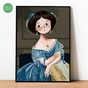 Tranh tô màu theo số Chibi The Princesse de Broglie đã căng khung 40x50cm