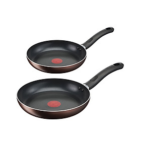 Mua Bộ 2 chảo chiên chống dính đáy từ Tefal Day by Day dùng cho mọi loại bếp (24cm  28cm) - Hàng chính hãng