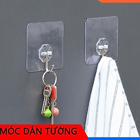 Combo 2 Móc Dán Tường Trong Suốt Treo Đồ Dùng Thông Minh