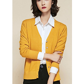 Áo Khoác Len Cardigan Nữ Kiểu Dáng Basic, Chất Len Mềm Mịn Siêu Đẹp - Tặng 1 cột tóc quả bơ