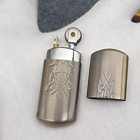 Mua Vỏ Hột Quẹt Bật Lửa xăng đá Honest BCZ 156 thiết kế nhỏ gọn tiện dụng - dùng xăng bấc đá cao cấp ( giao màu ngẫu nhiên )