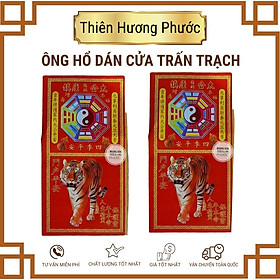 Phù điêu ông hổ dán cửa trấn trạch xua tà khí