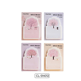 Giấy note Classmate Stick Memo CL-SN012 Thiết Kế Cây và Mèo, Dùng Để Ghi Chú, Trang Trí Sổ Vở Tiện Lợi