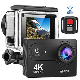 Camera hành động 4K quay video thể thao Máy ảnh thể thao 170d màu không thấm nước: Chỉ có máy ảnh