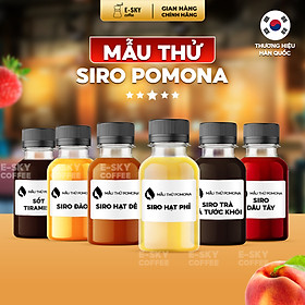 Siro Dâu Tây POMONA Strawberry Syrup Nguyên Liệu Pha Chế Hàn Quốc Chai